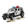 Bruder Jeep Wrangler Unlimited Rubicon de politie cu sirena si figurina